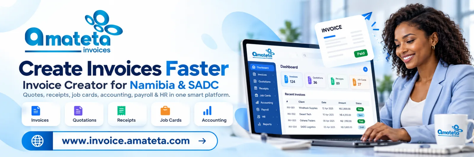 Create Invoices, quotations and job cards